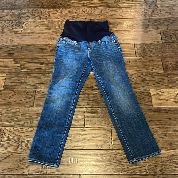 Gap Denim Maternity Straight Leg Full Panel Pull On Size 29 RS - Picture 1 of 16